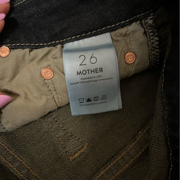 Mother Women’s Black Looker Fray Ankle Jeans Size 26 - Picture 4 of 8